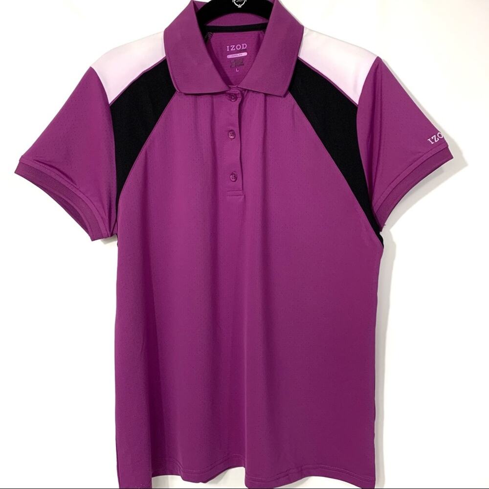IZOD Golf Shirt Cool FX Performance Polo Shirt Large